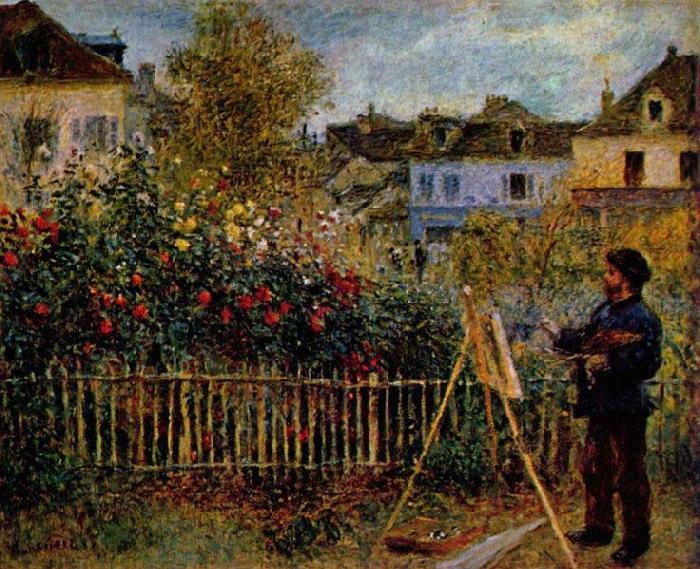  Claude Monet Painting in His Garden at Argenteuil,